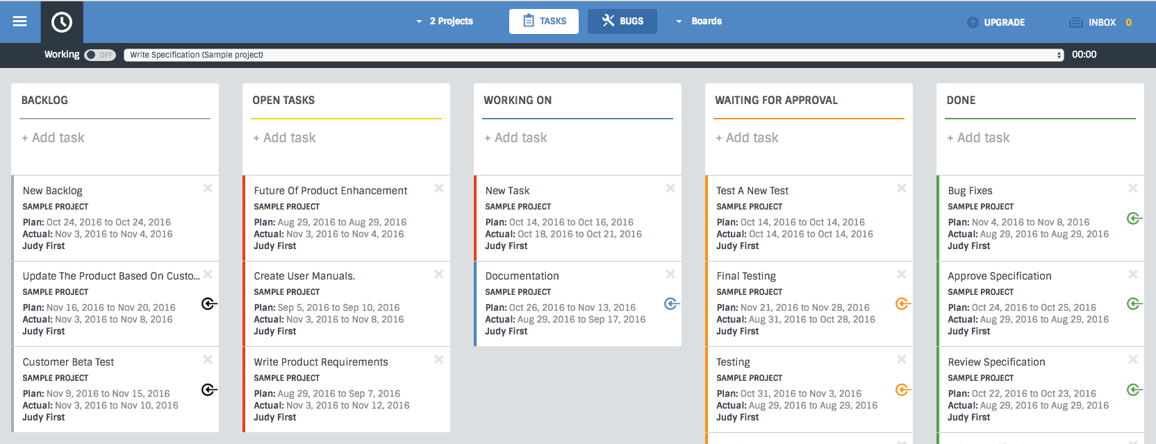 Project Time Tracking